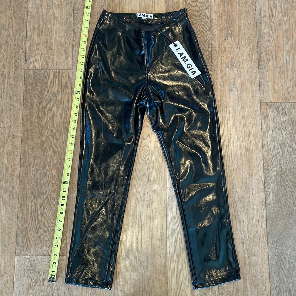 “I Am Gia” black leather pants